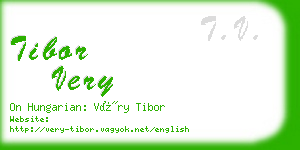 tibor very business card